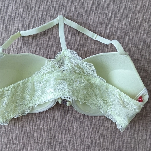 Scandale Paris quality bra in pastel green yellow sparkling Lurex 34C c067 - Picture 4 of 6